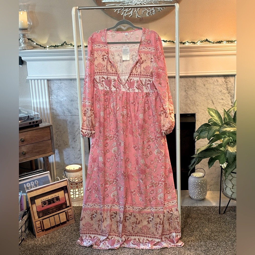 NWT SHEIN Long Sleeve Maxi Dress Size XL